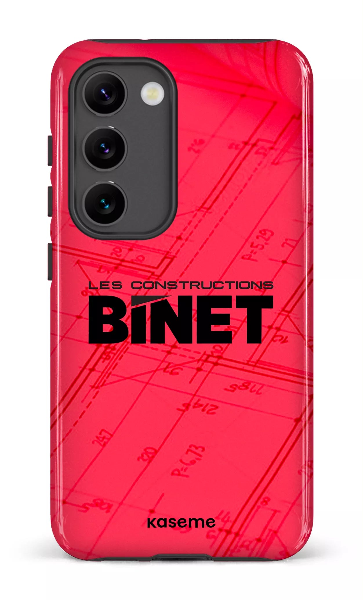 Galaxy S23 Tough Gloss Constructions Binet Rouge -