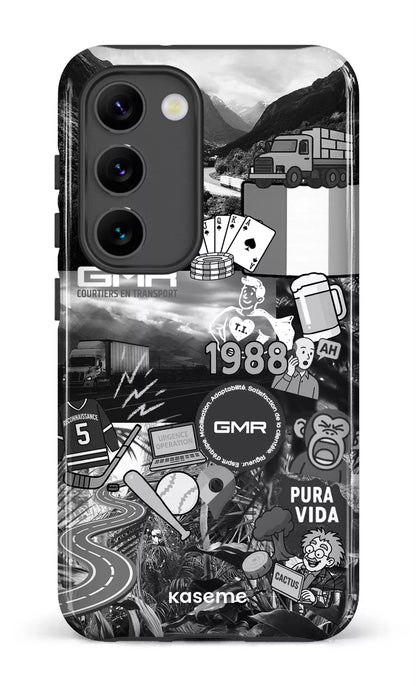 Galaxy S23 Tough Gloss GMR Collage Noir et Blanc -