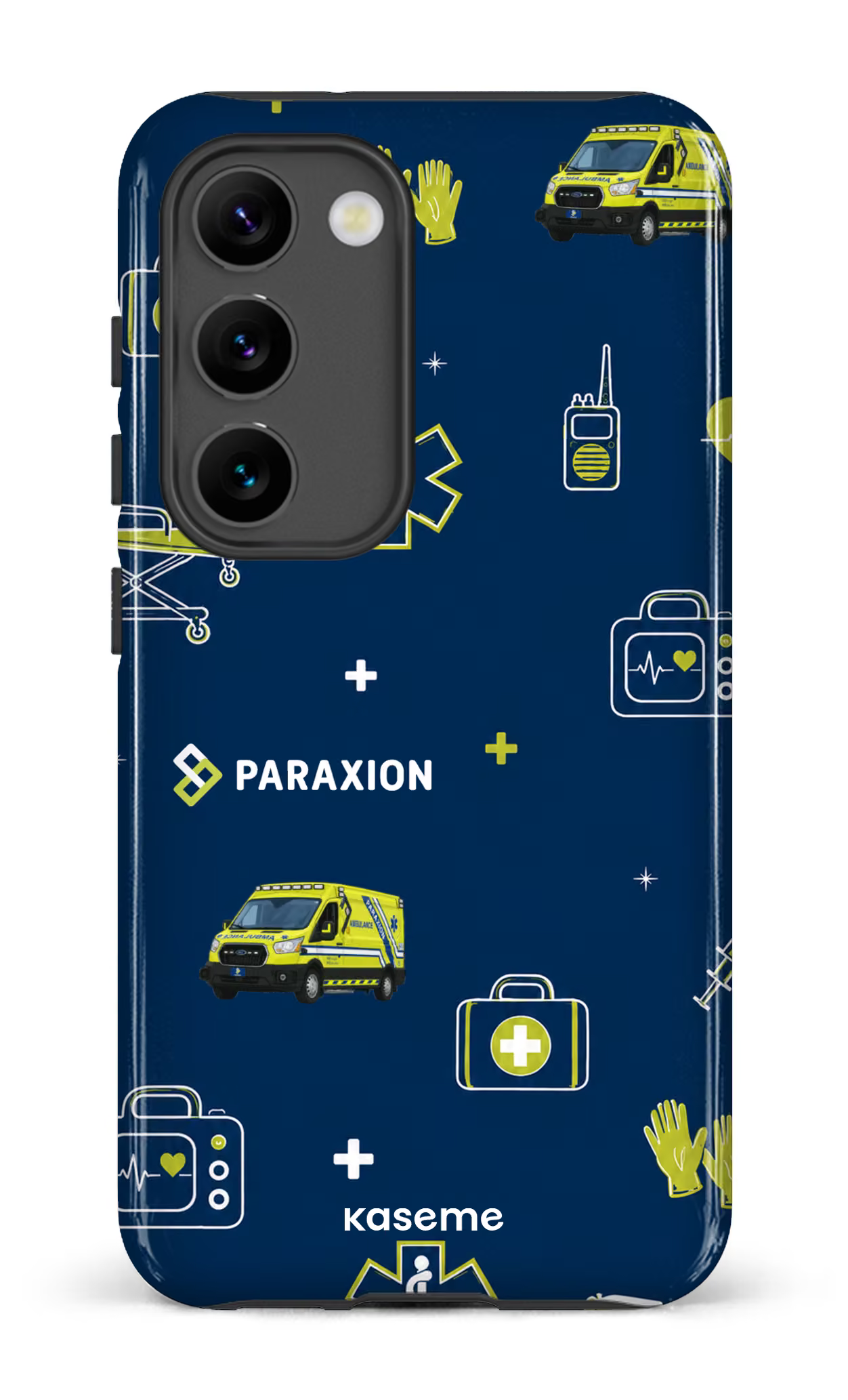 Galaxy S23 Tough Gloss Icônes bleu Paraxion -