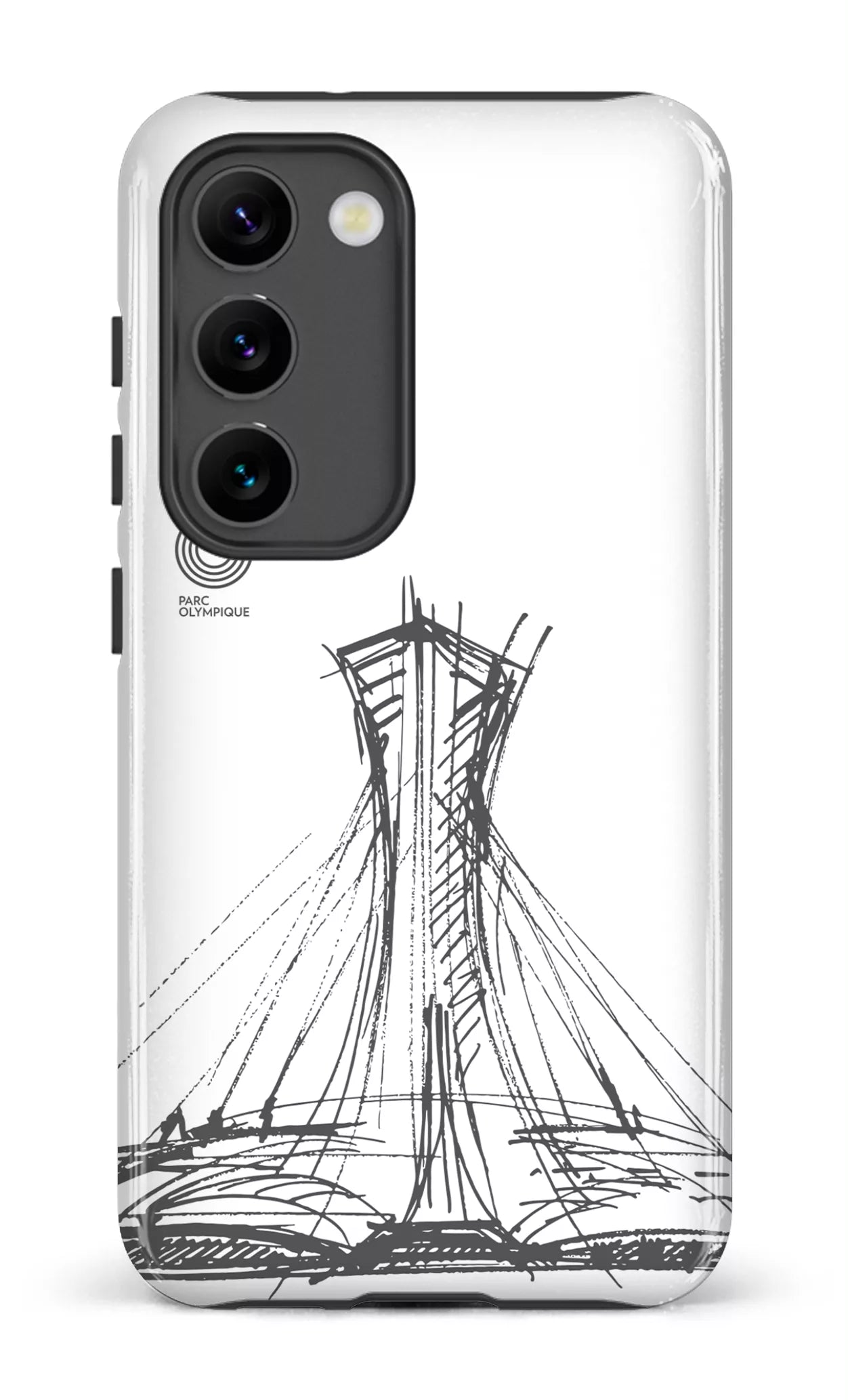 Galaxy S23 Tough Gloss Parc Olympique - Croquis Blanc -