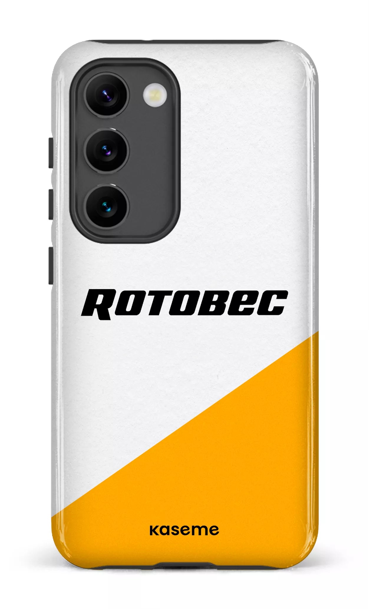 Galaxy S23 Tough Gloss Rotobec Blanc et Jaune -