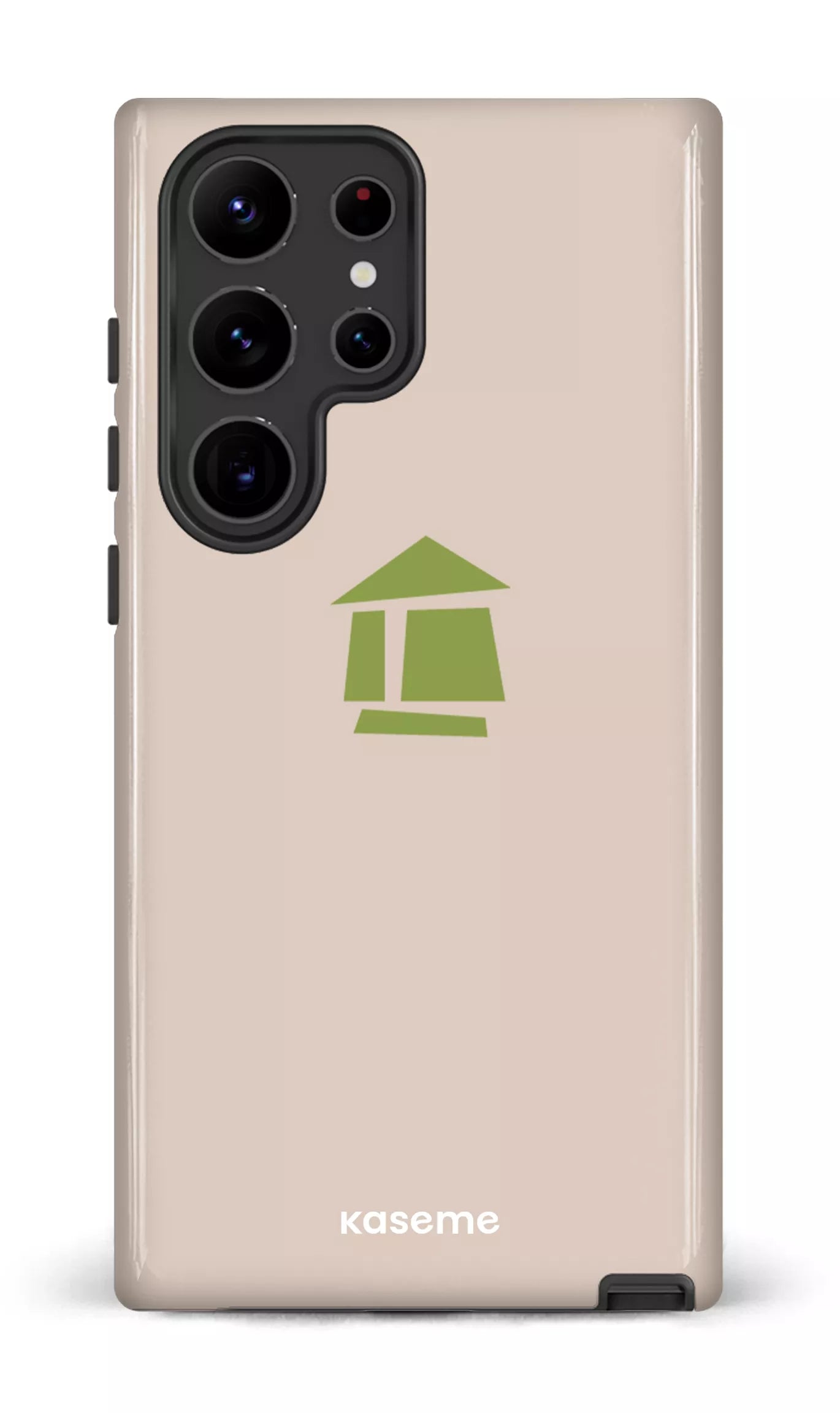 Galaxy S23 Ultra Tough Gloss Flordeco logo grège -