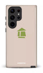 Galaxy S23 Ultra Tough Gloss Flordeco logo grège -