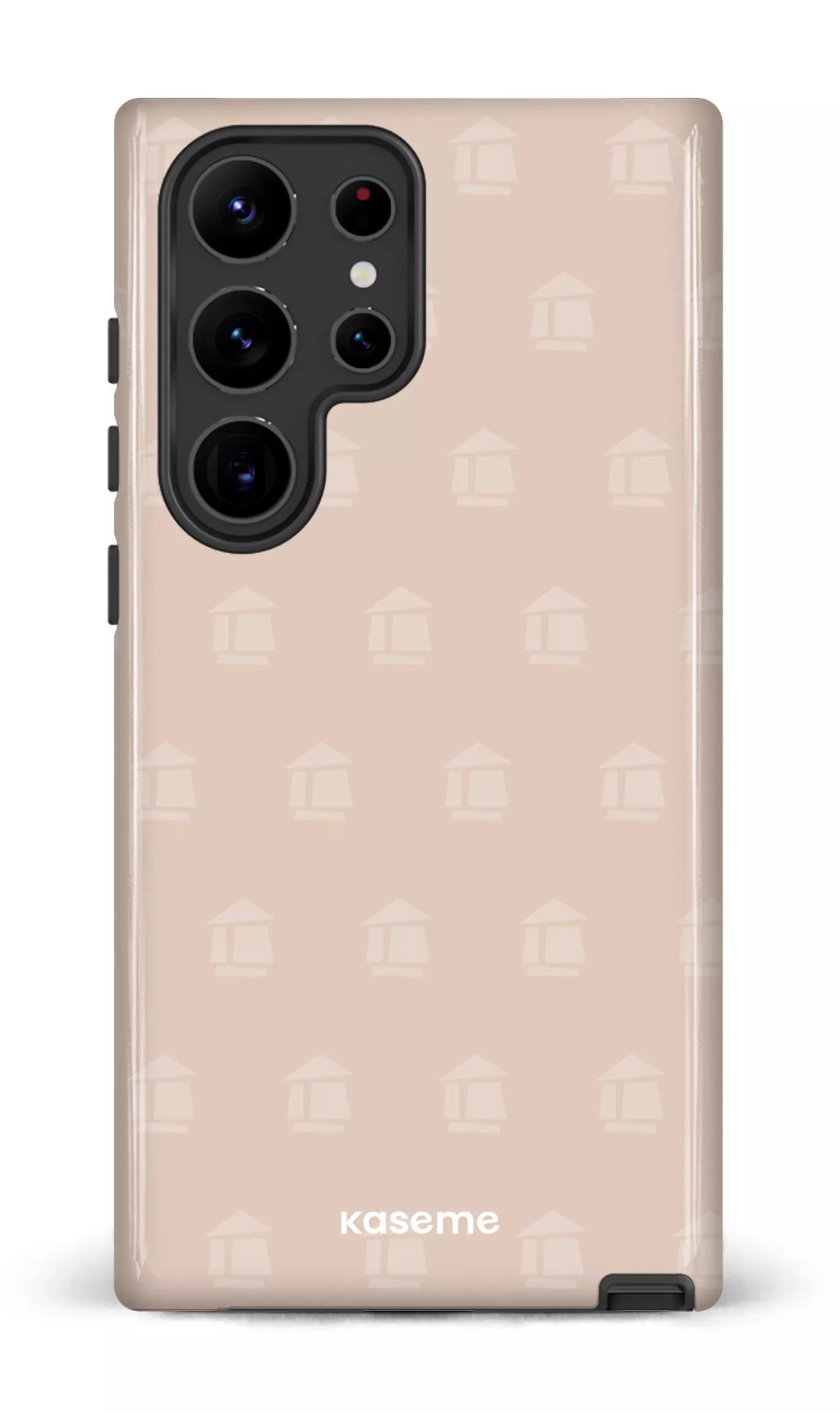 Galaxy S23 Ultra Tough Gloss Flordeco motif grège -