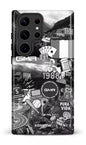 Galaxy S23 Ultra Tough Gloss GMR Collage Noir et Blanc -