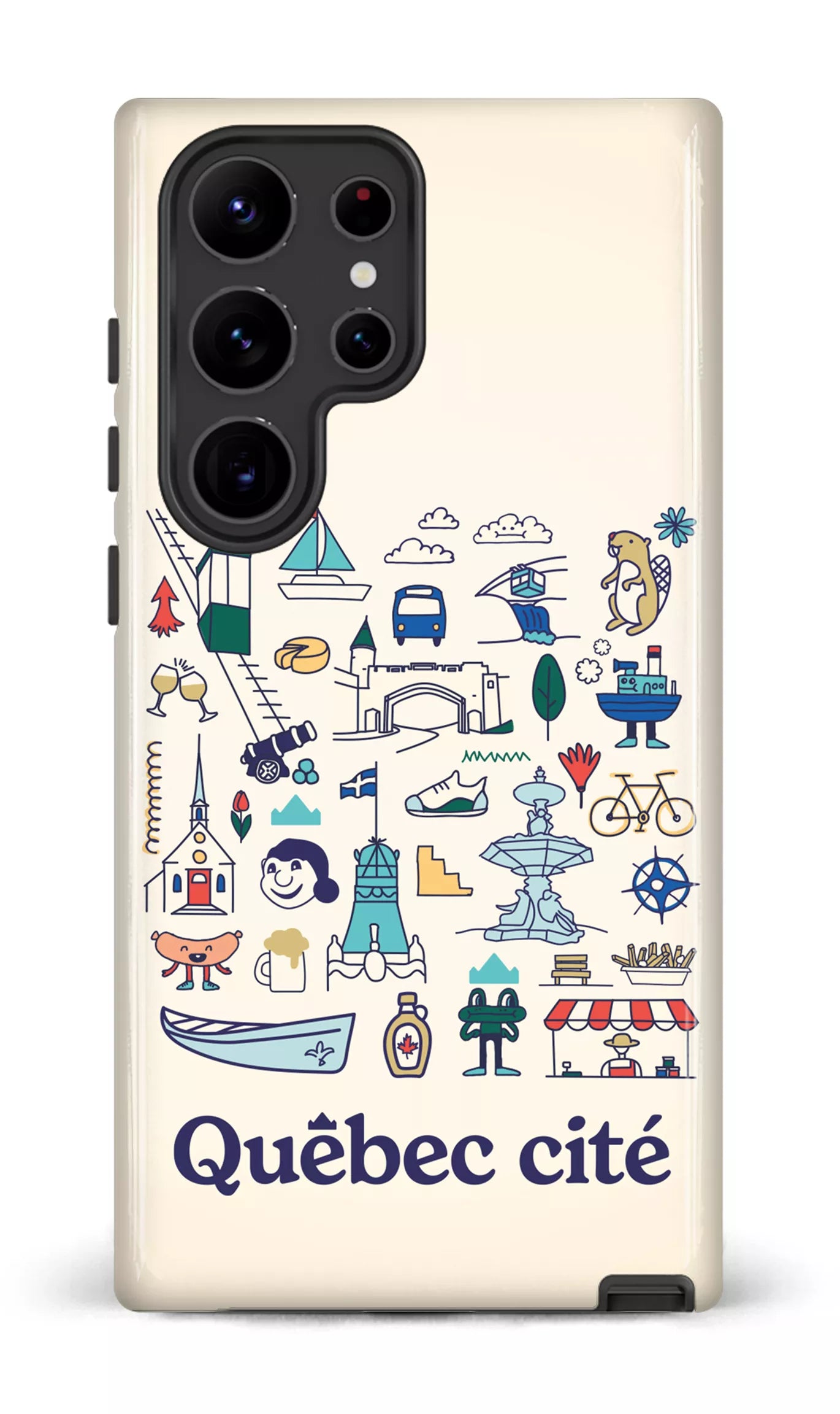 Galaxy S23 Ultra Tough Gloss Québec illustré -