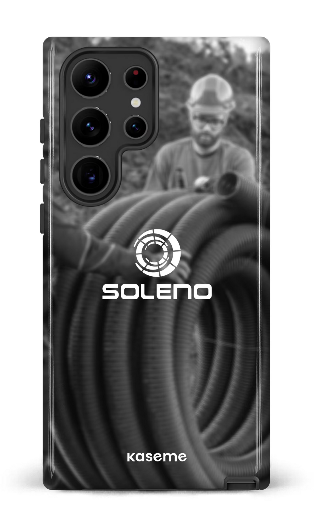 Galaxy S23 Ultra Tough Gloss Soleno tuyau N&B -