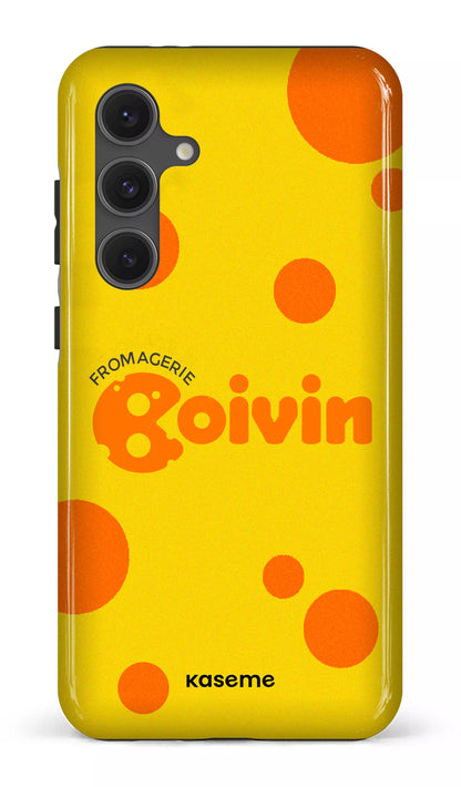 Galaxy S24FE Tough Boivin Jaune x Ronds -