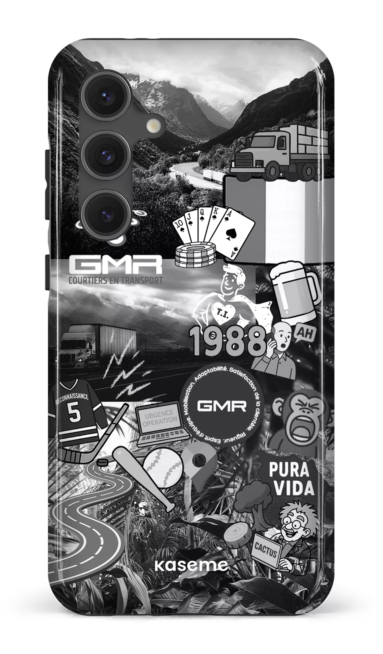 Galaxy S24FE Tough GMR Collage Noir et Blanc -