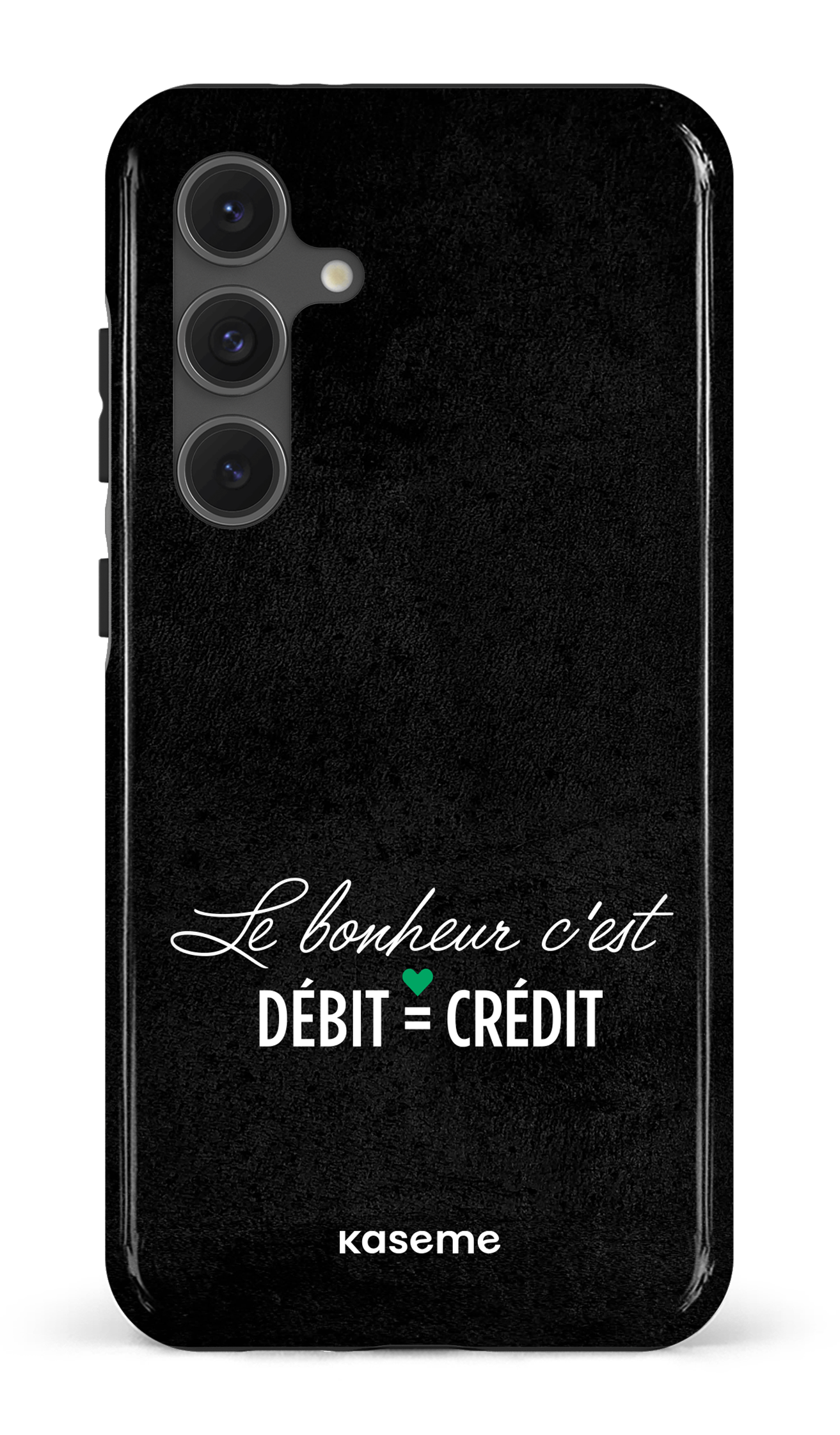 Galaxy S24FE Tough Le bonheur c'est débit = crédit (noir) -