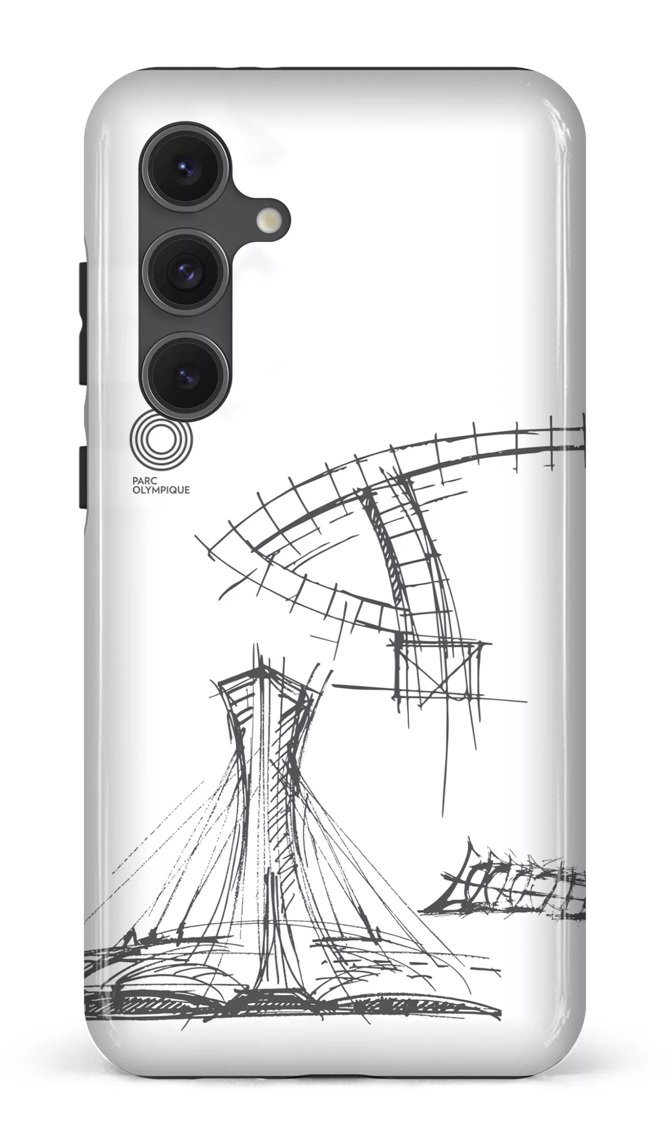 Galaxy S24FE Tough Parc Olympique - Croquis Plan Blanc -