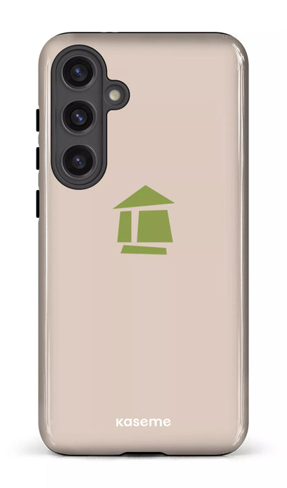 Galaxy S24 Plus Tough (Gloss) Flordeco logo grège -