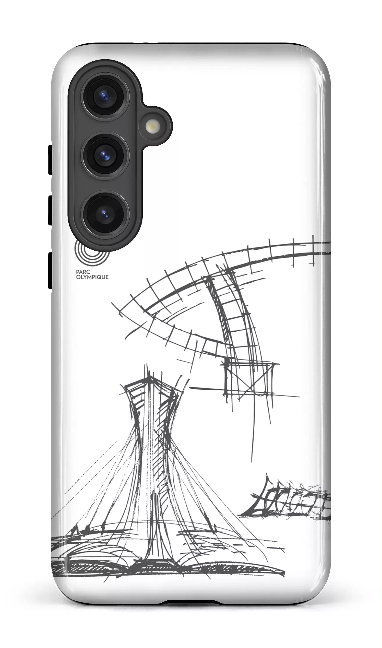 Galaxy S24 Plus Tough (Gloss) Parc Olympique - Croquis Plan Blanc -