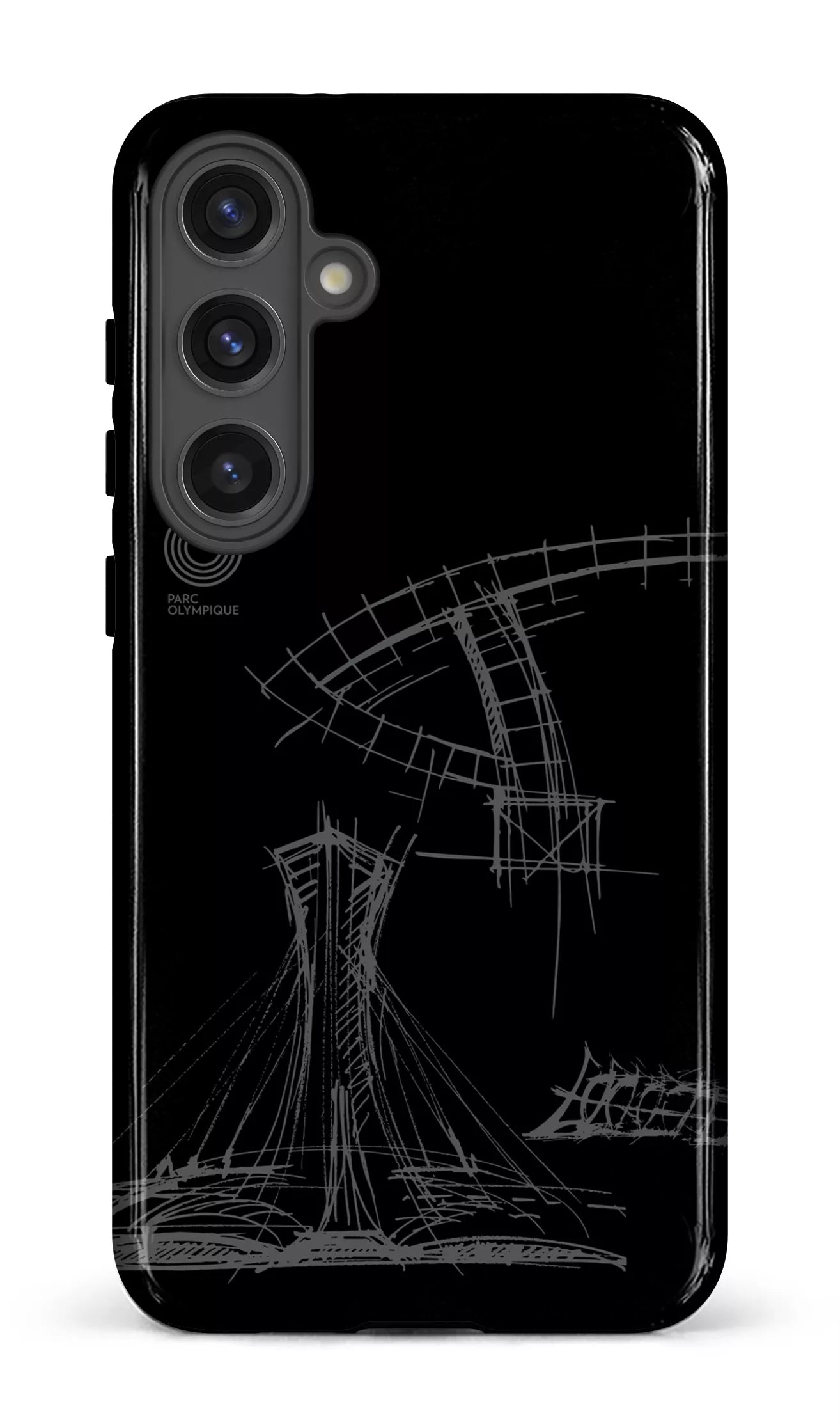Galaxy S24 Plus Tough (Gloss) Parc Olympique - Croquis Plan Noir -