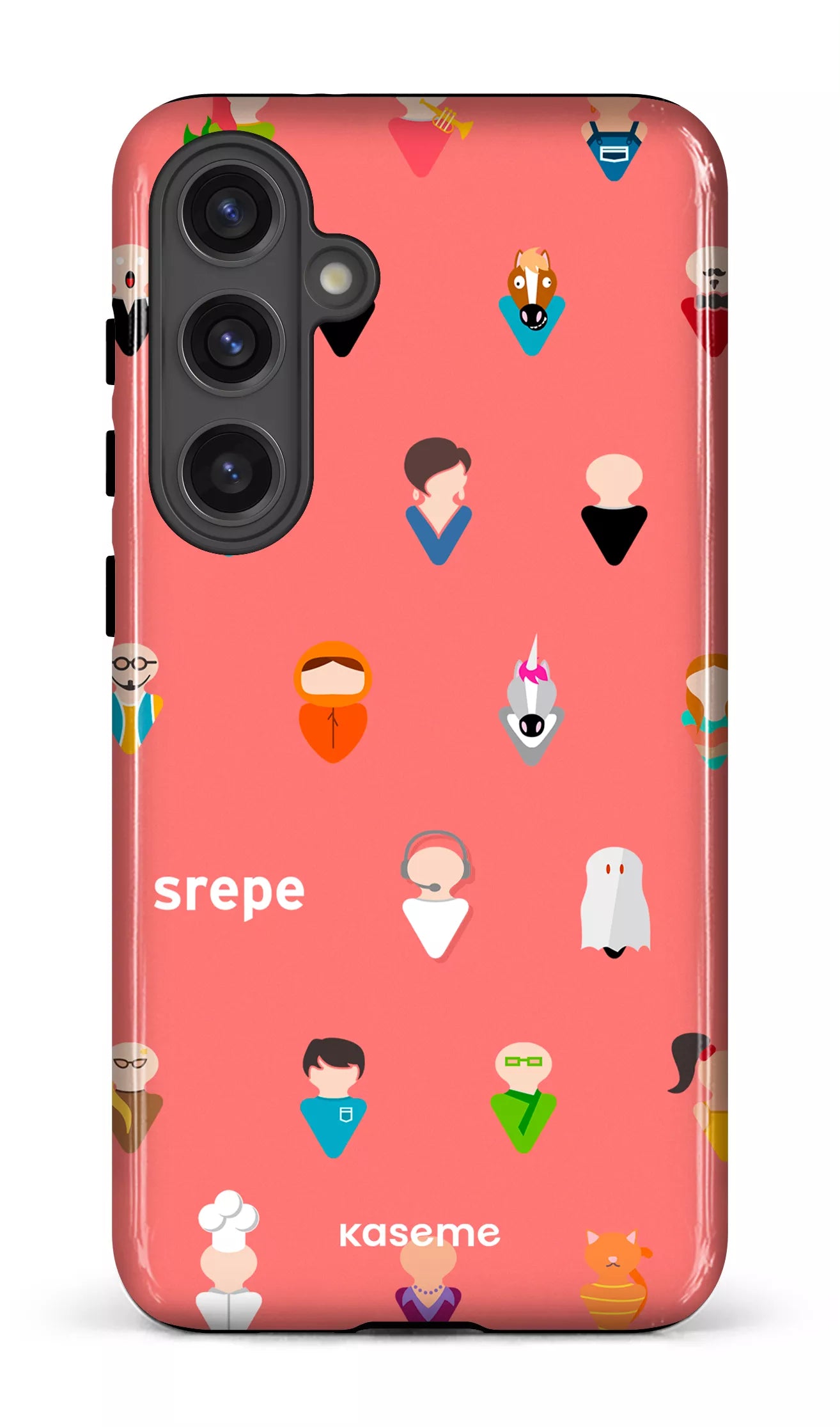 Galaxy S24 Plus Tough (Gloss) Personnages Saumon -