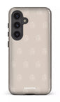 Galaxy S24 Tough (Gloss) Flordeco motif grège -