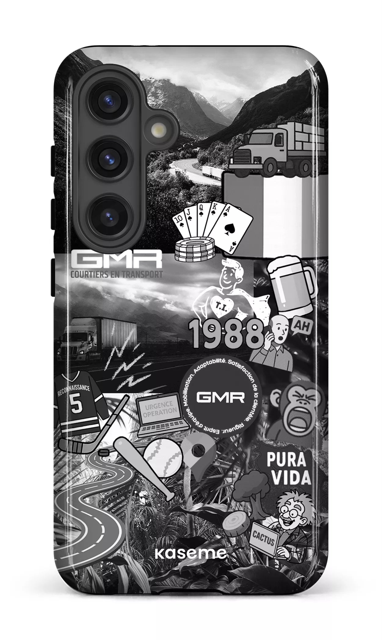 Galaxy S24 Tough (Gloss) GMR Collage Noir et Blanc -