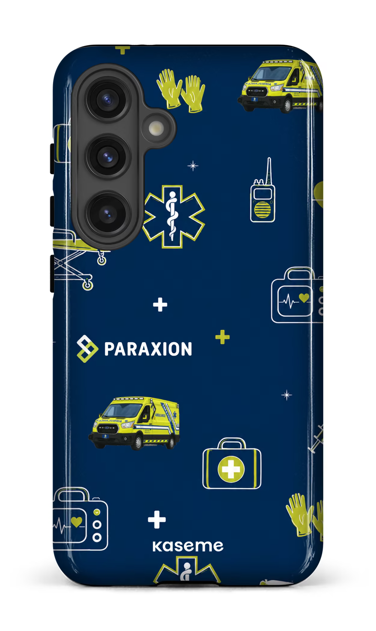 Galaxy S24 Tough (Gloss) Icônes bleu Paraxion -