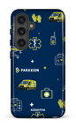 Galaxy S24 Tough (Gloss) Icônes bleu Paraxion -