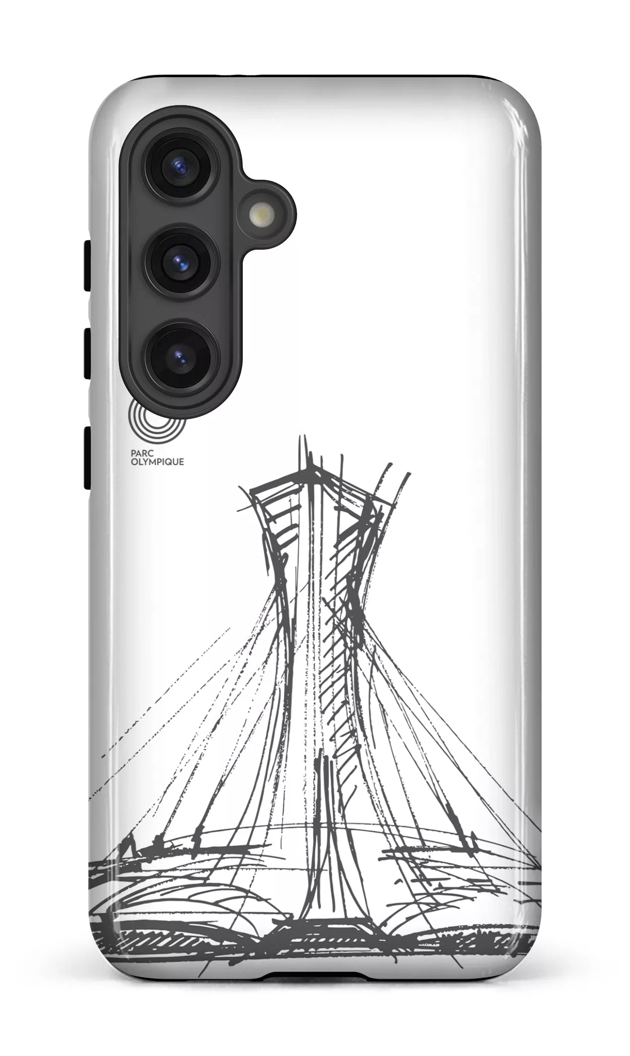 Galaxy S24 Tough (Gloss) Parc Olympique - Croquis Blanc -