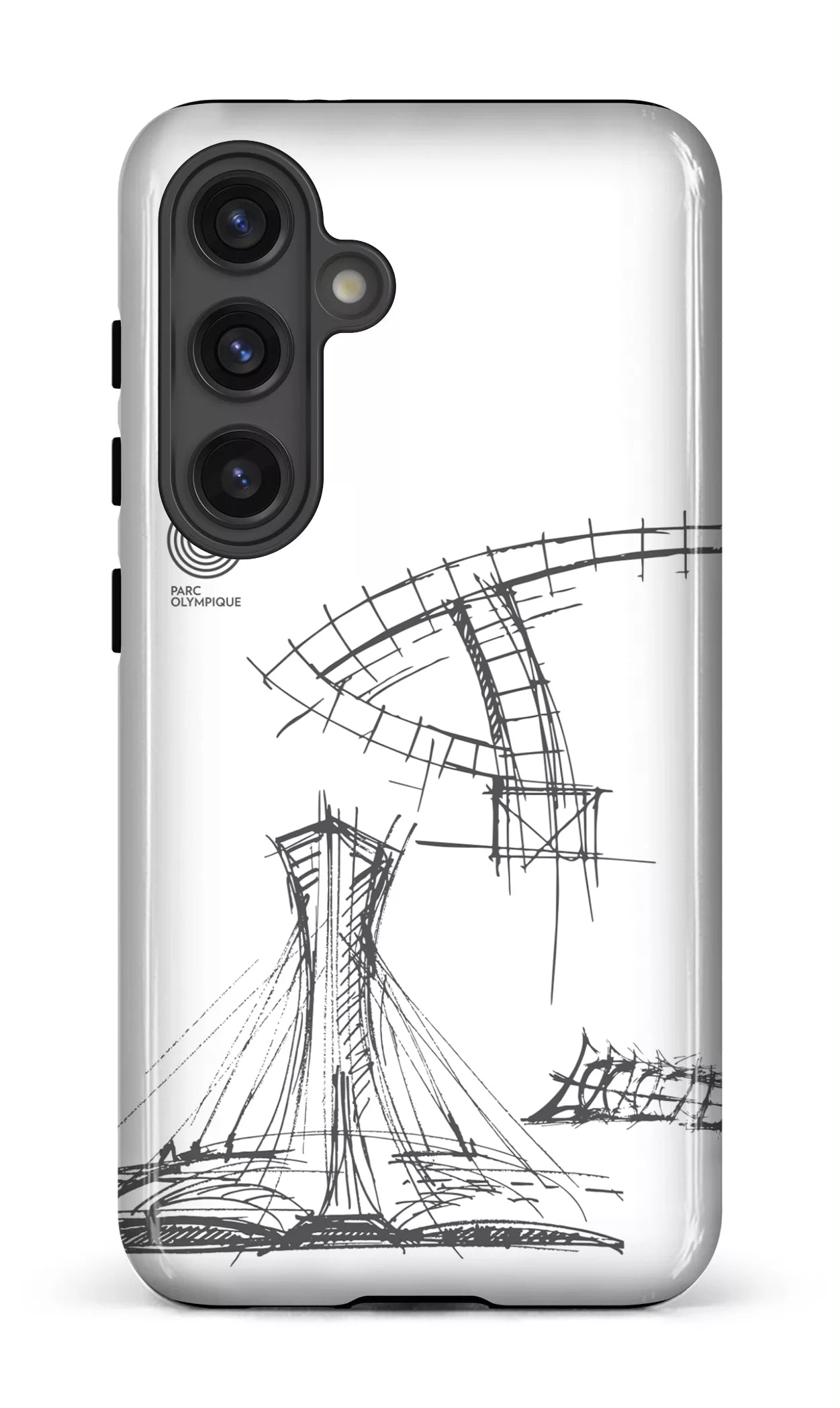 Galaxy S24 Tough (Gloss) Parc Olympique - Croquis Plan Blanc -