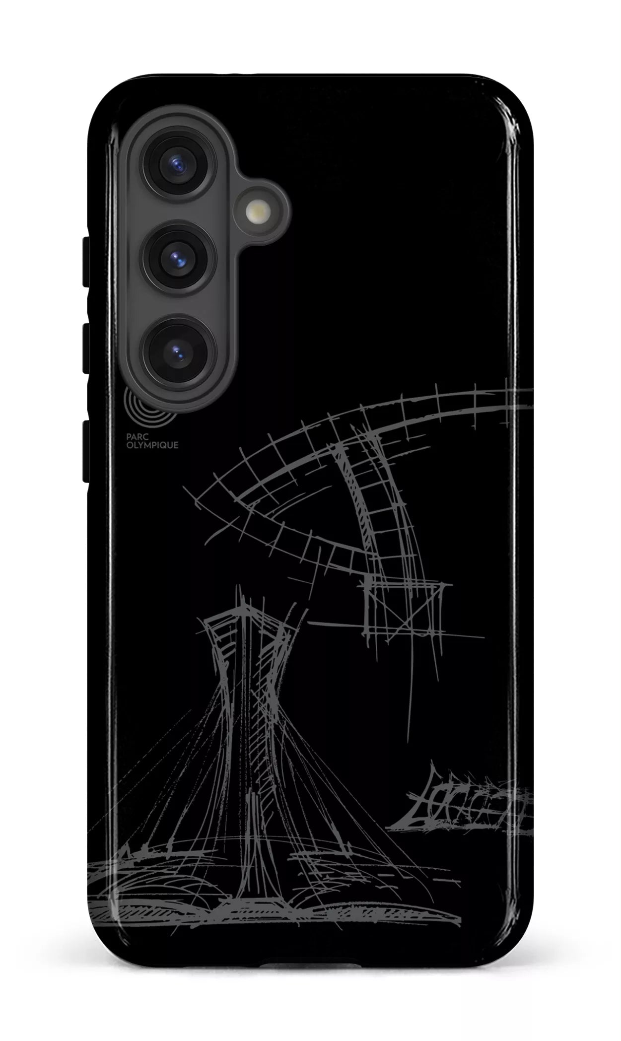 Galaxy S24 Tough (Gloss) Parc Olympique - Croquis Plan Noir -