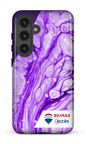 Galaxy S24 Tough (Gloss) Peinture marbrée claire violette -