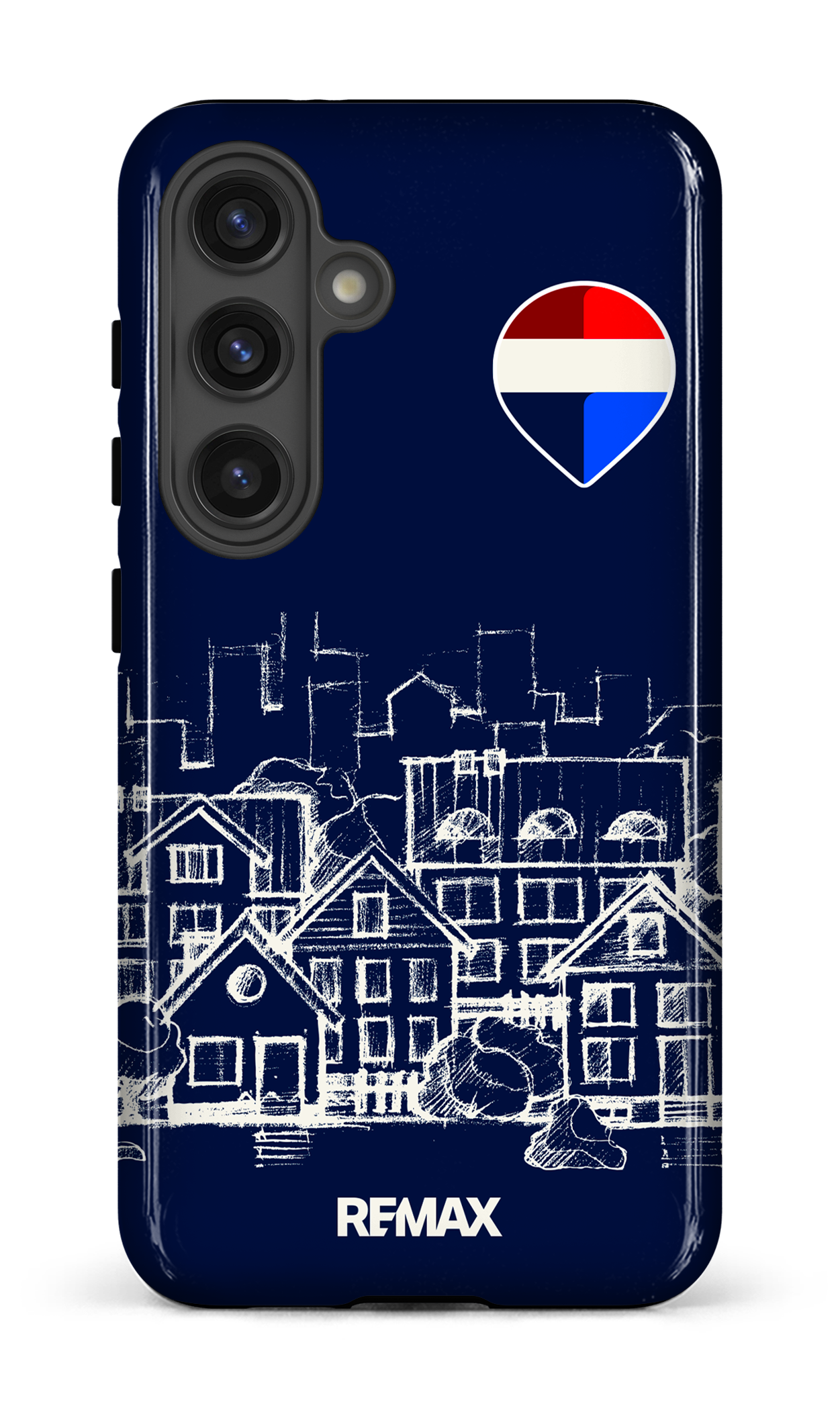 Galaxy S24 Tough (Gloss) Remax Sketch Bleu -