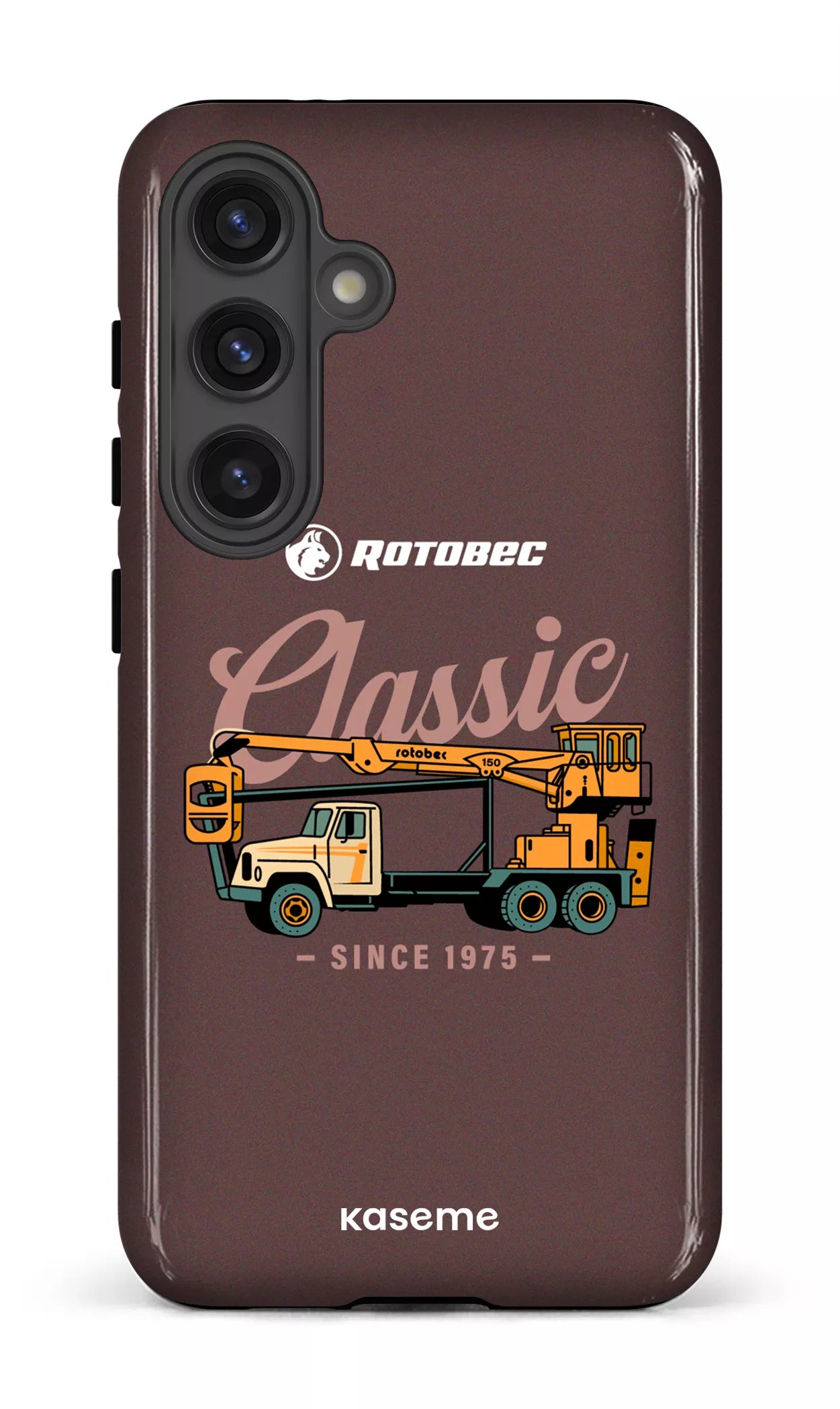 Galaxy S24 Tough (Gloss) Rotobec Brun "Classic" -
