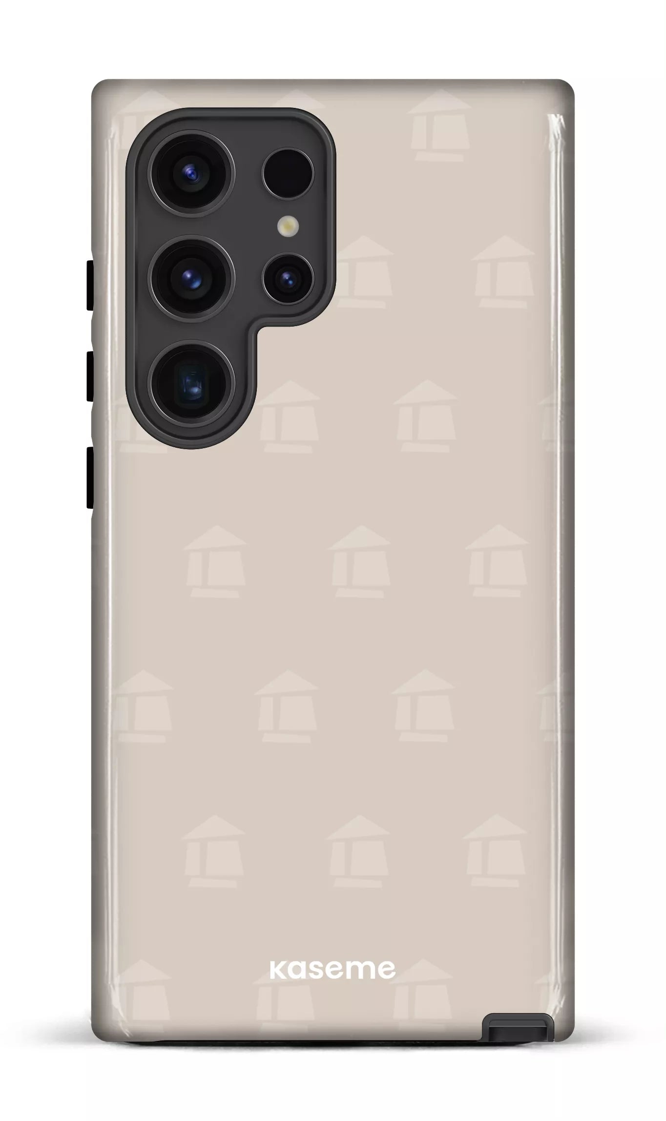 Galaxy S24 Ultra Tough (Gloss) Flordeco motif grège -
