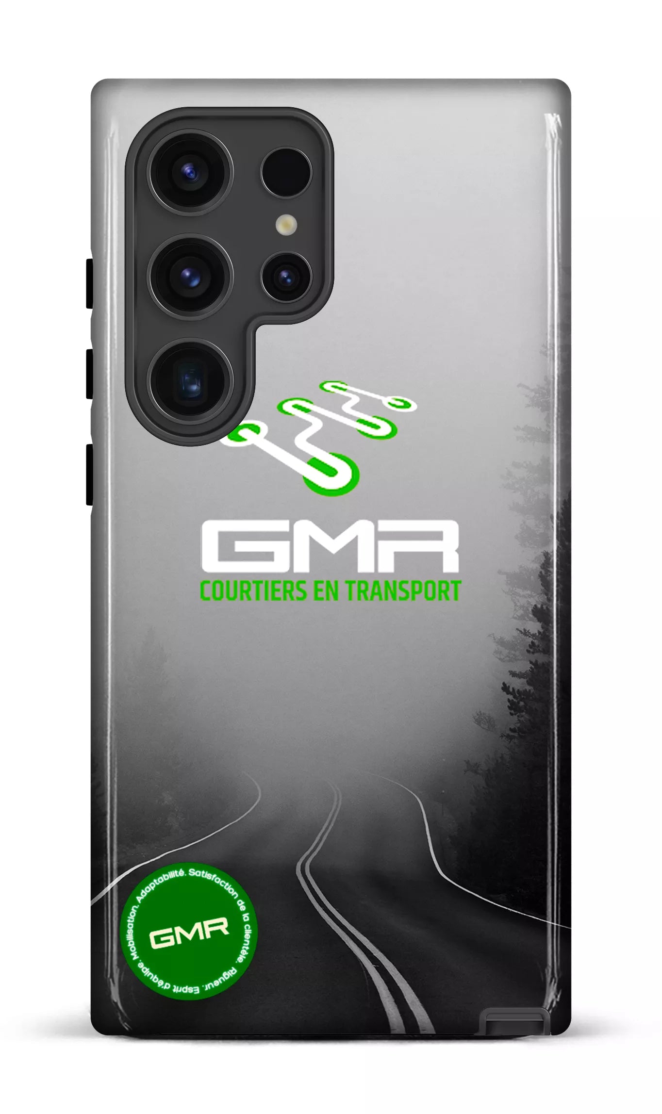 Galaxy S24 Ultra Tough (Gloss) GMR Route Noir et Blanc -