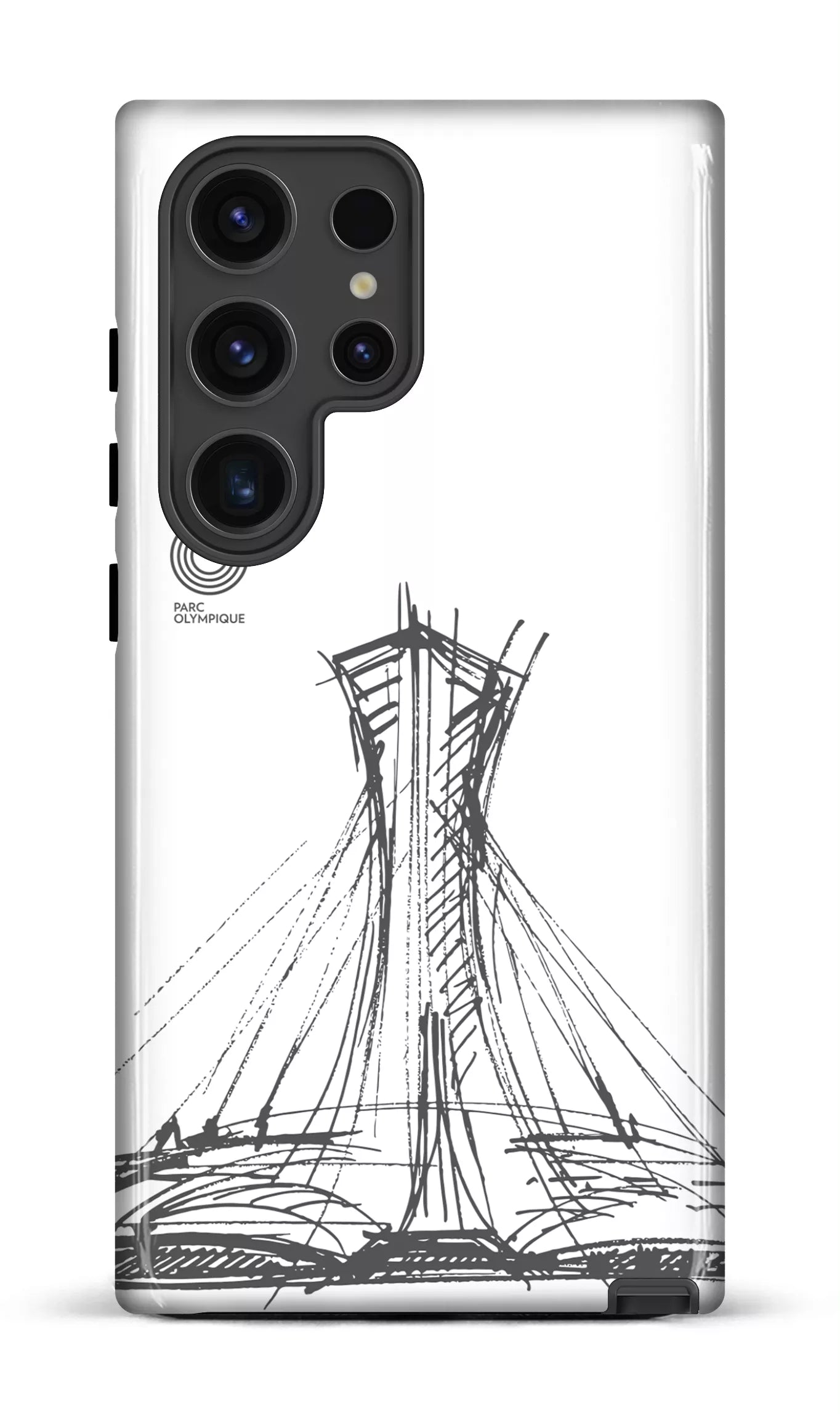 Galaxy S24 Ultra Tough (Gloss) Parc Olympique - Croquis Blanc -