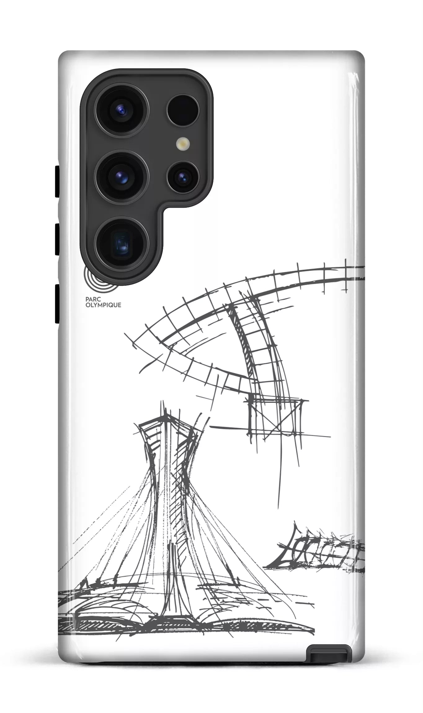 Galaxy S24 Ultra Tough (Gloss) Parc Olympique - Croquis Plan Blanc -
