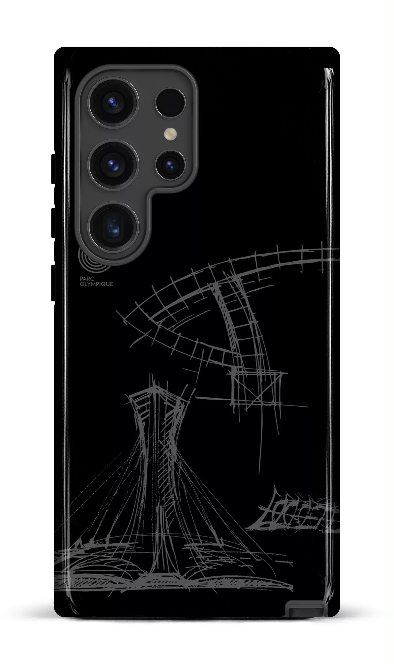 Galaxy S24 Ultra Tough (Gloss) Parc Olympique - Croquis Plan Noir -