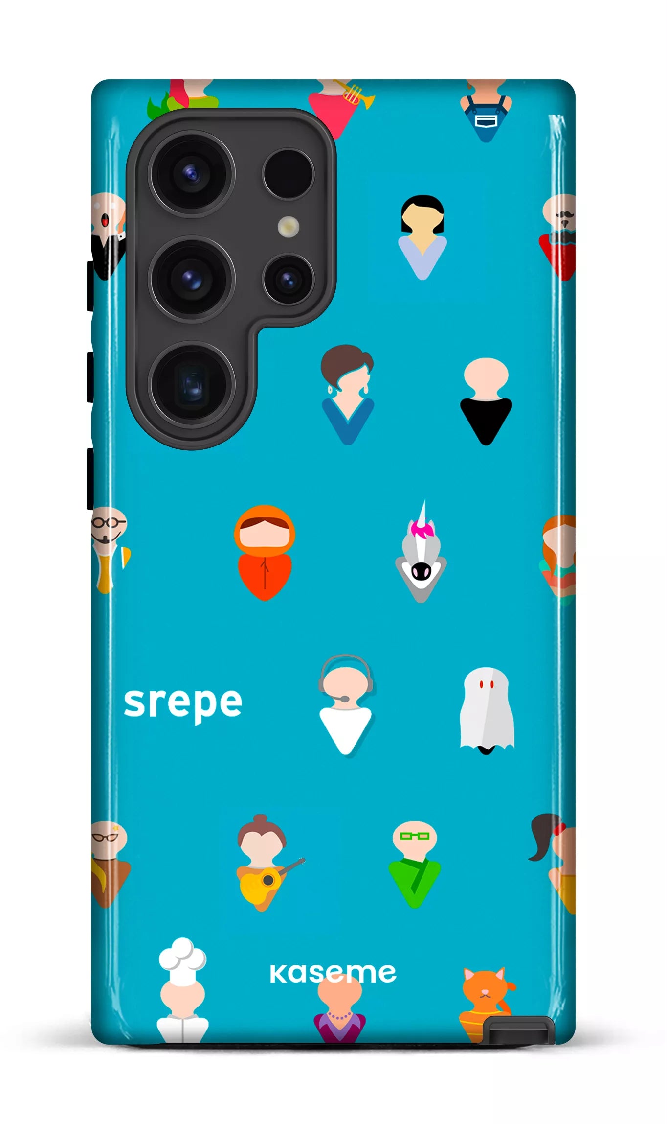 Galaxy S24 Ultra Tough (Gloss) Personnages Turquoise -