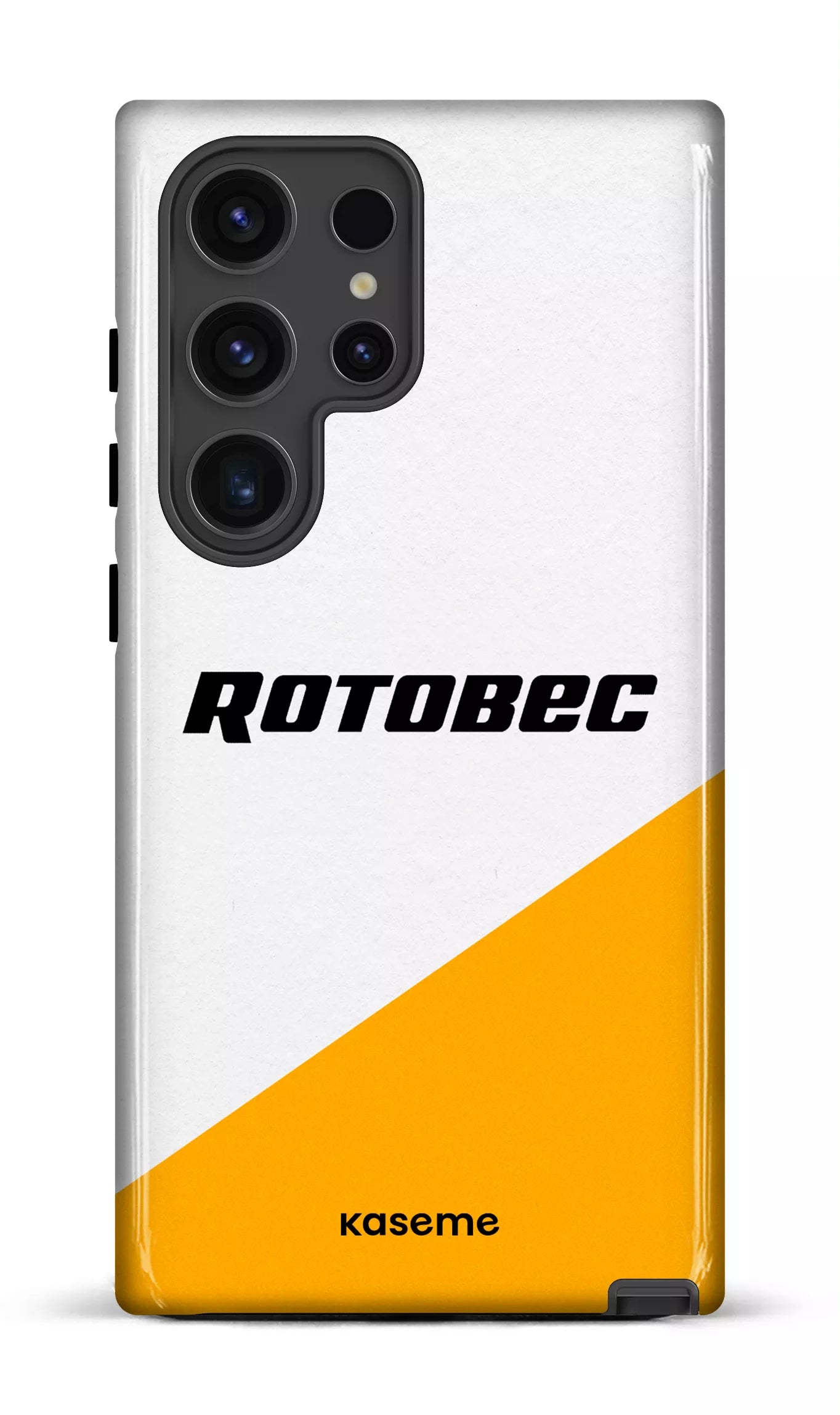 Galaxy S24 Ultra Tough (Gloss) Rotobec Blanc et Jaune -