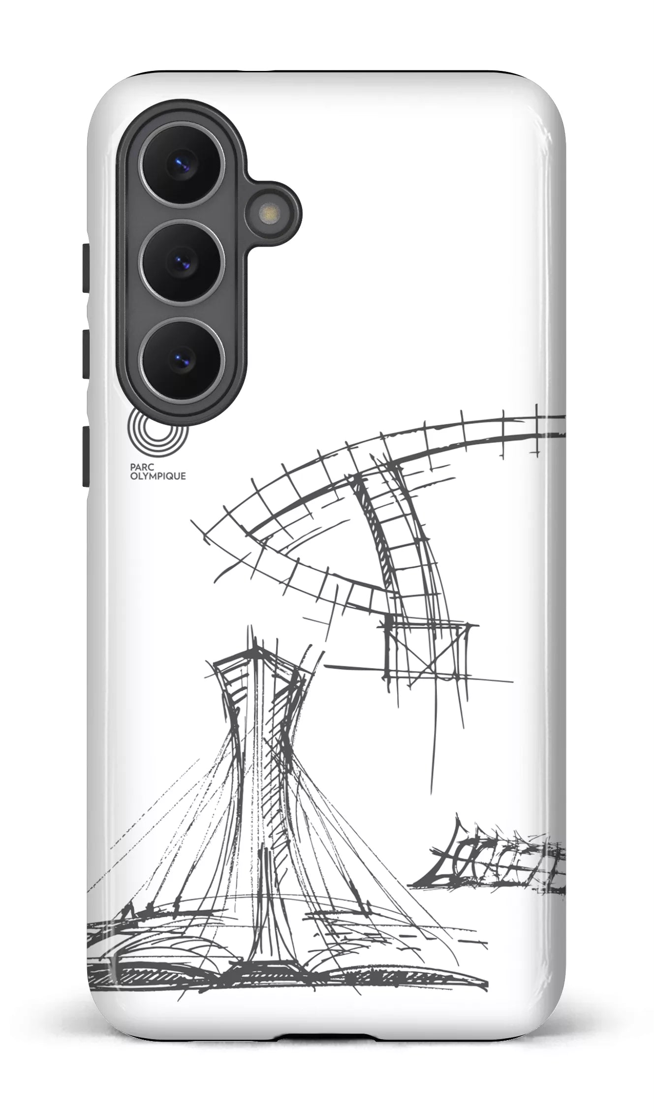 Galaxy S25 FE Tough Parc Olympique - Croquis Plan Blanc -