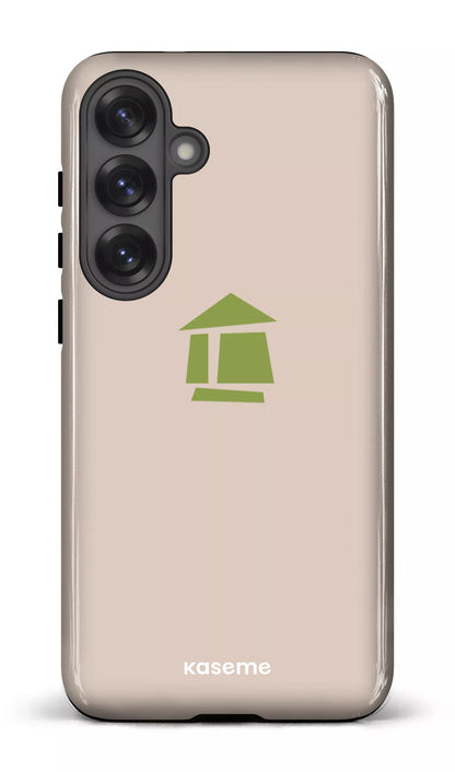 Galaxy S25 Plus Tough (Gloss) Flordeco logo grège -