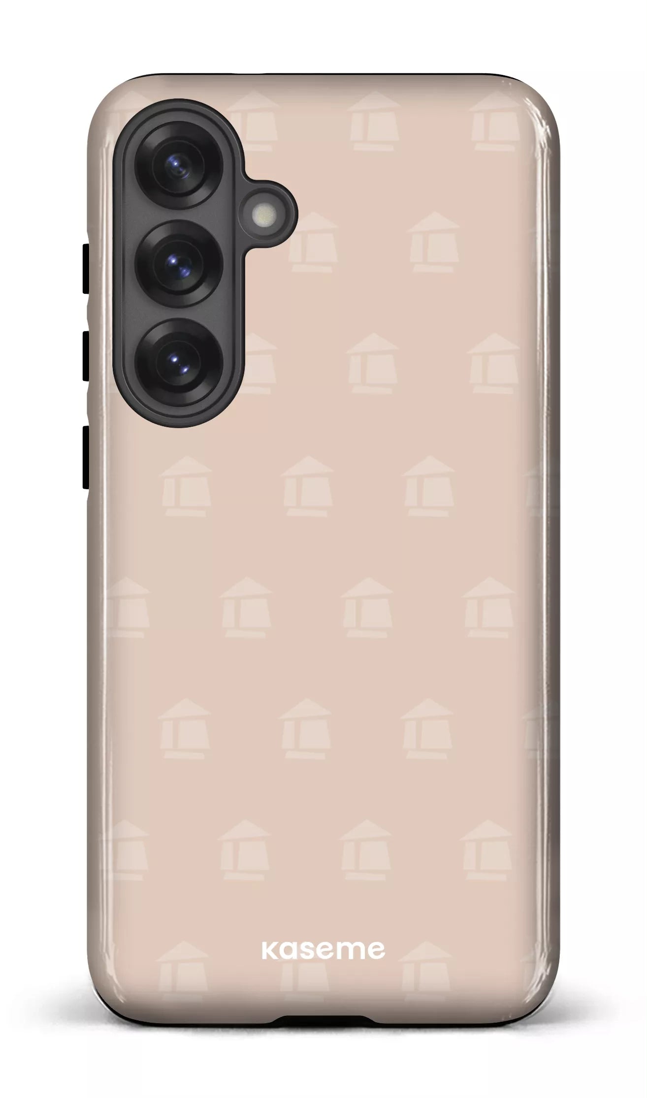 Galaxy S25 Plus Tough (Gloss) Flordeco motif grège -