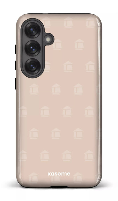 Galaxy S25 Plus Tough (Gloss) Flordeco motif grège -
