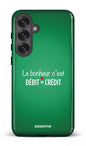 Galaxy S25 Plus Tough (Gloss) Le bonheur c'est débit = crédit (vert) -