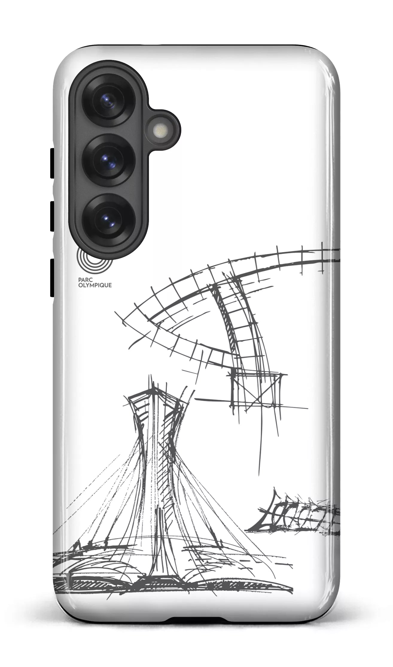 Galaxy S25 Plus Tough (Gloss) Parc Olympique - Croquis Plan Blanc -