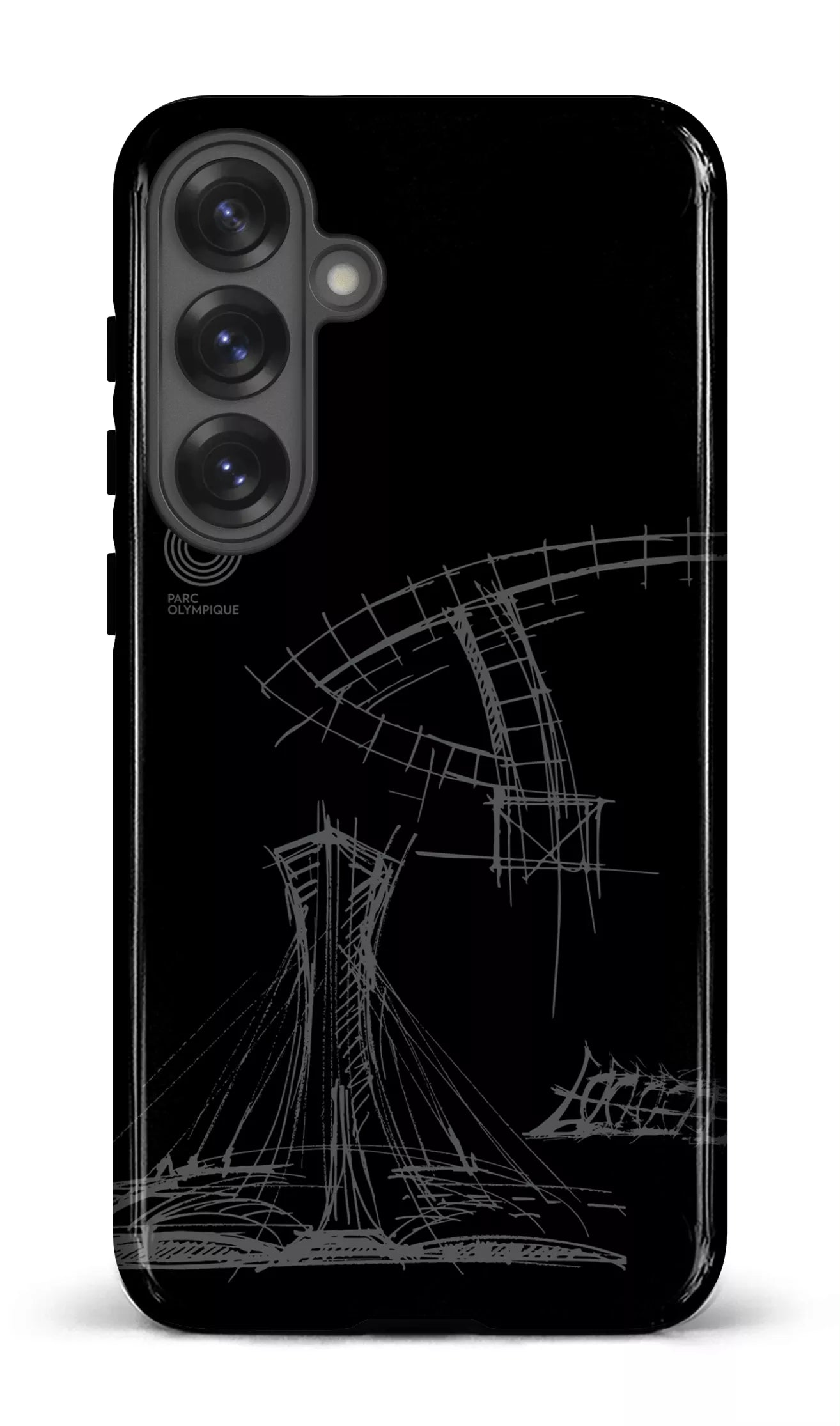 Galaxy S25 Plus Tough (Gloss) Parc Olympique - Croquis Plan Noir -