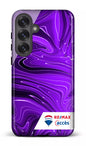Galaxy S25 Plus Tough (Gloss) Peinture marbrée sombre violette -