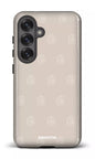 Galaxy S25 Tough (Gloss) Flordeco motif grège -