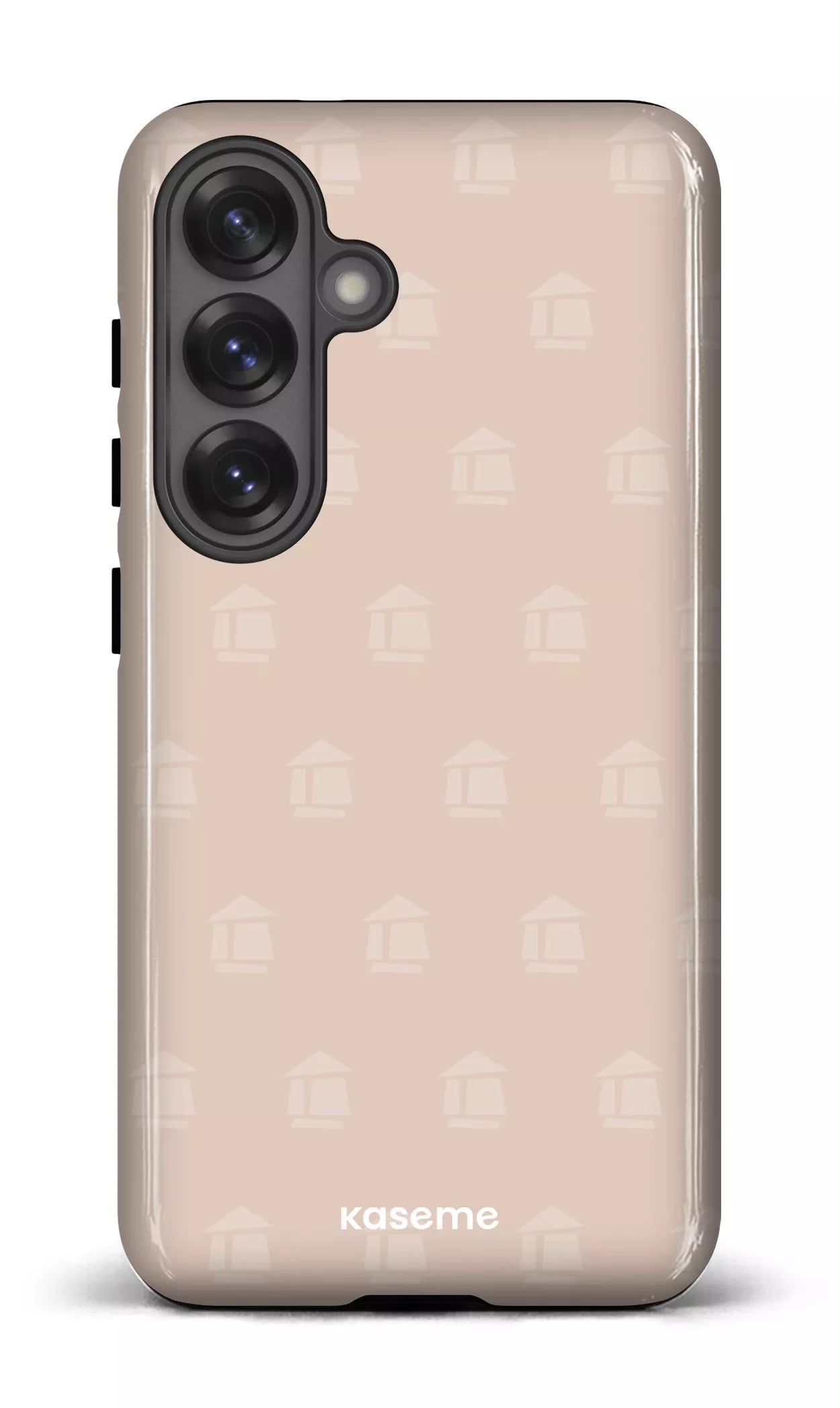 Galaxy S25 Tough (Gloss) Flordeco motif grège -