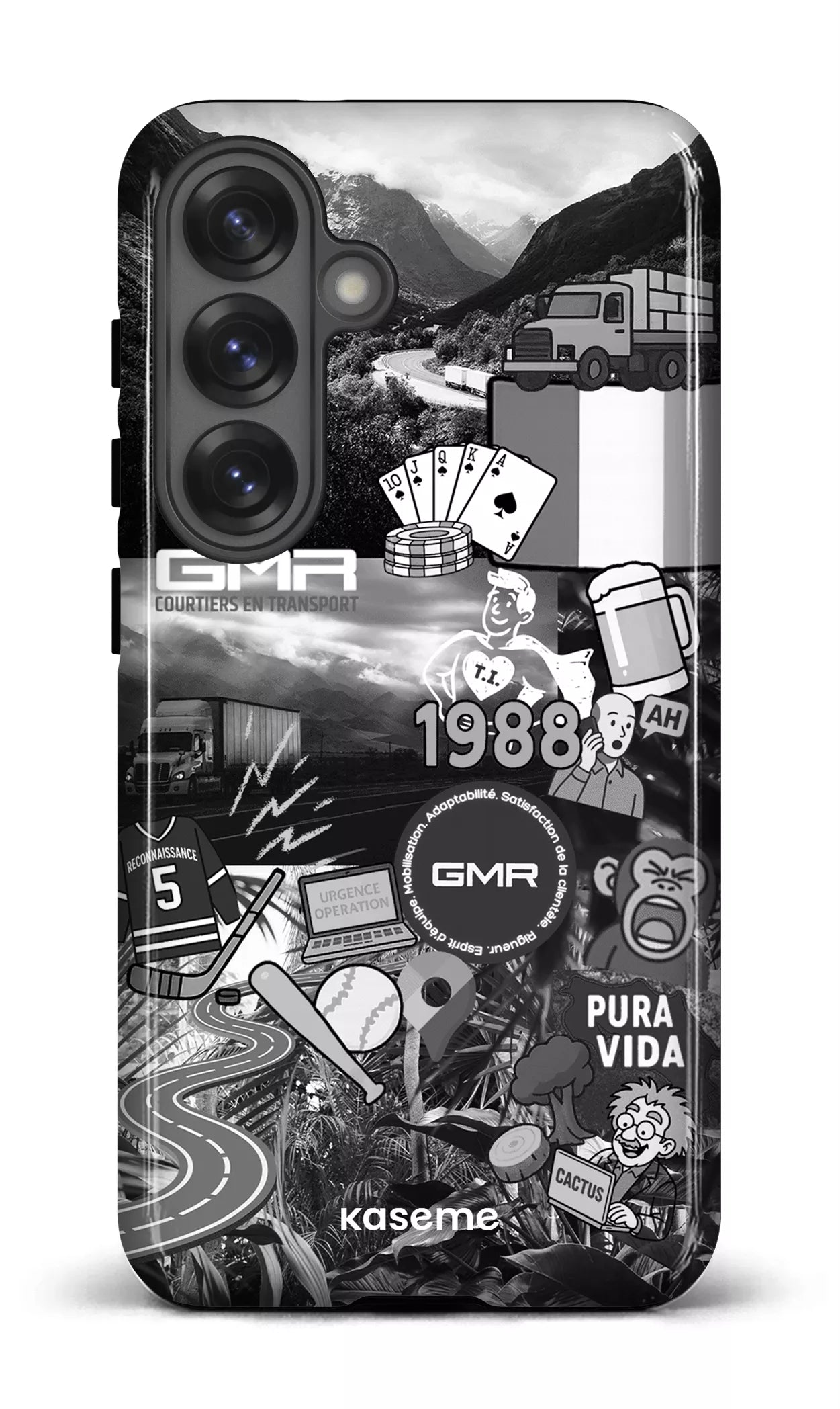 Galaxy S25 Tough (Gloss) GMR Collage Noir et Blanc -