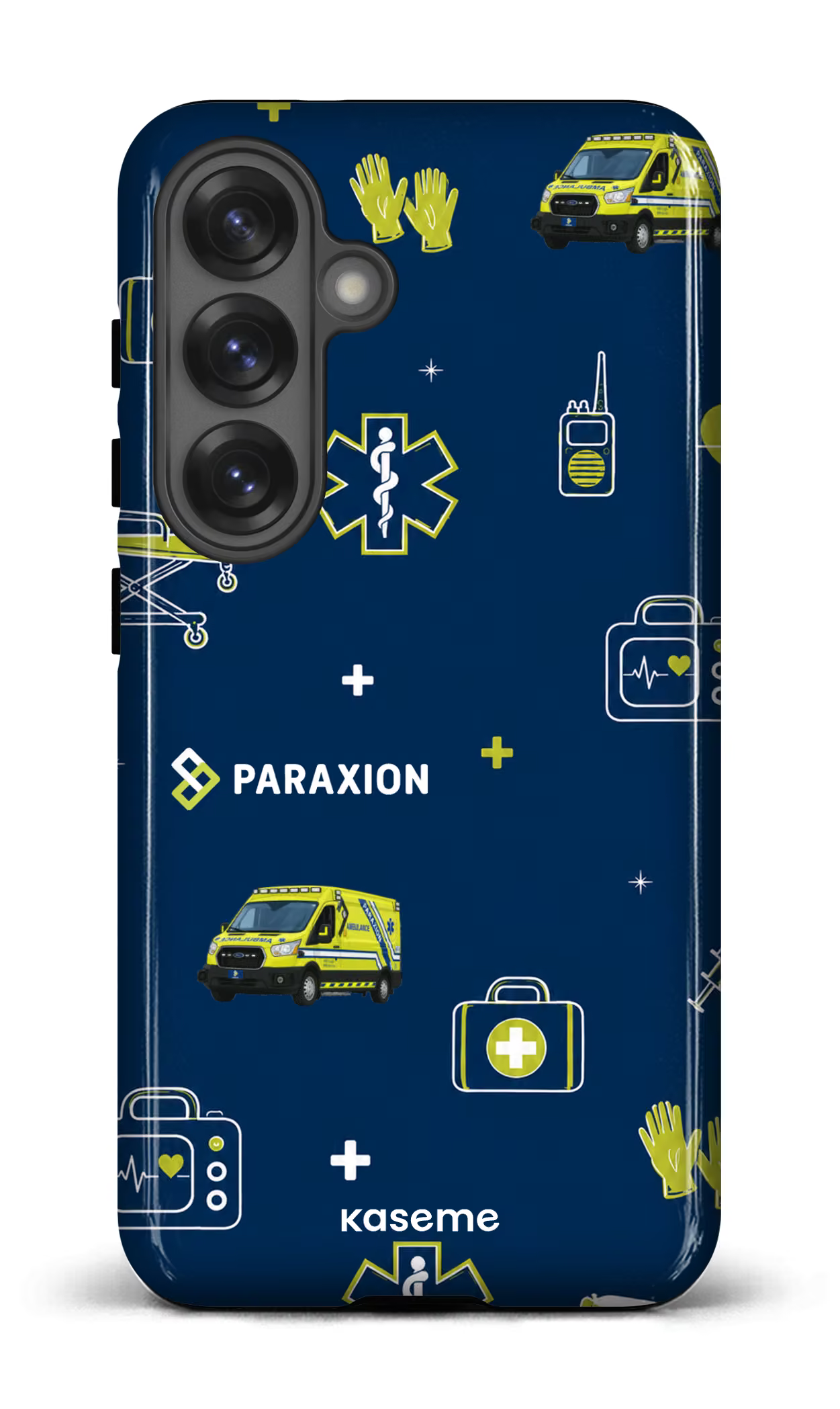 Galaxy S25 Tough (Gloss) Icônes bleu Paraxion -