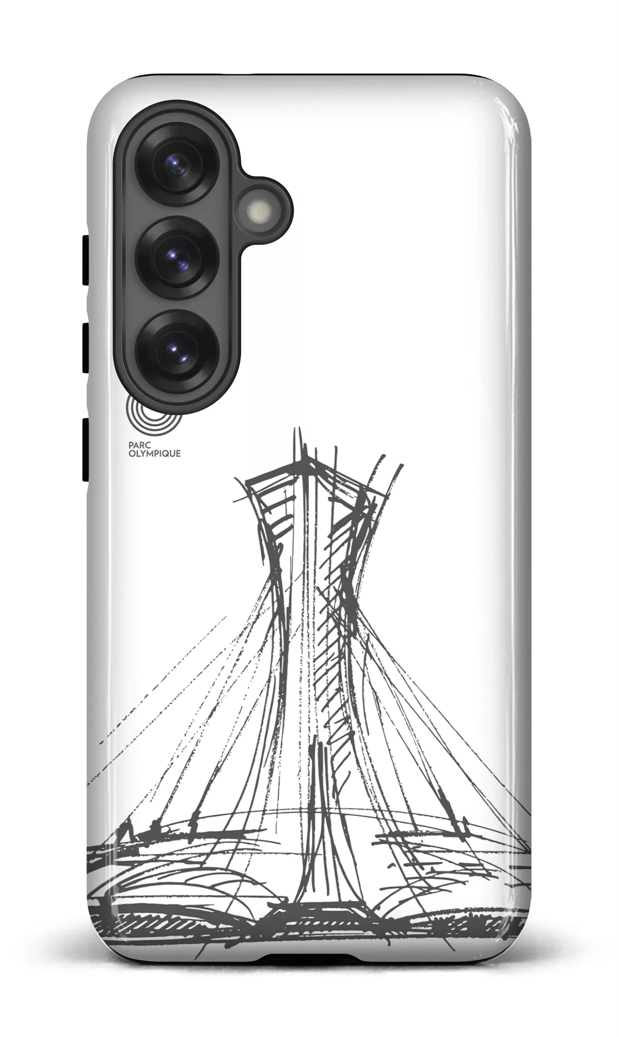 Galaxy S25 Tough (Gloss) Parc Olympique - Croquis Blanc -