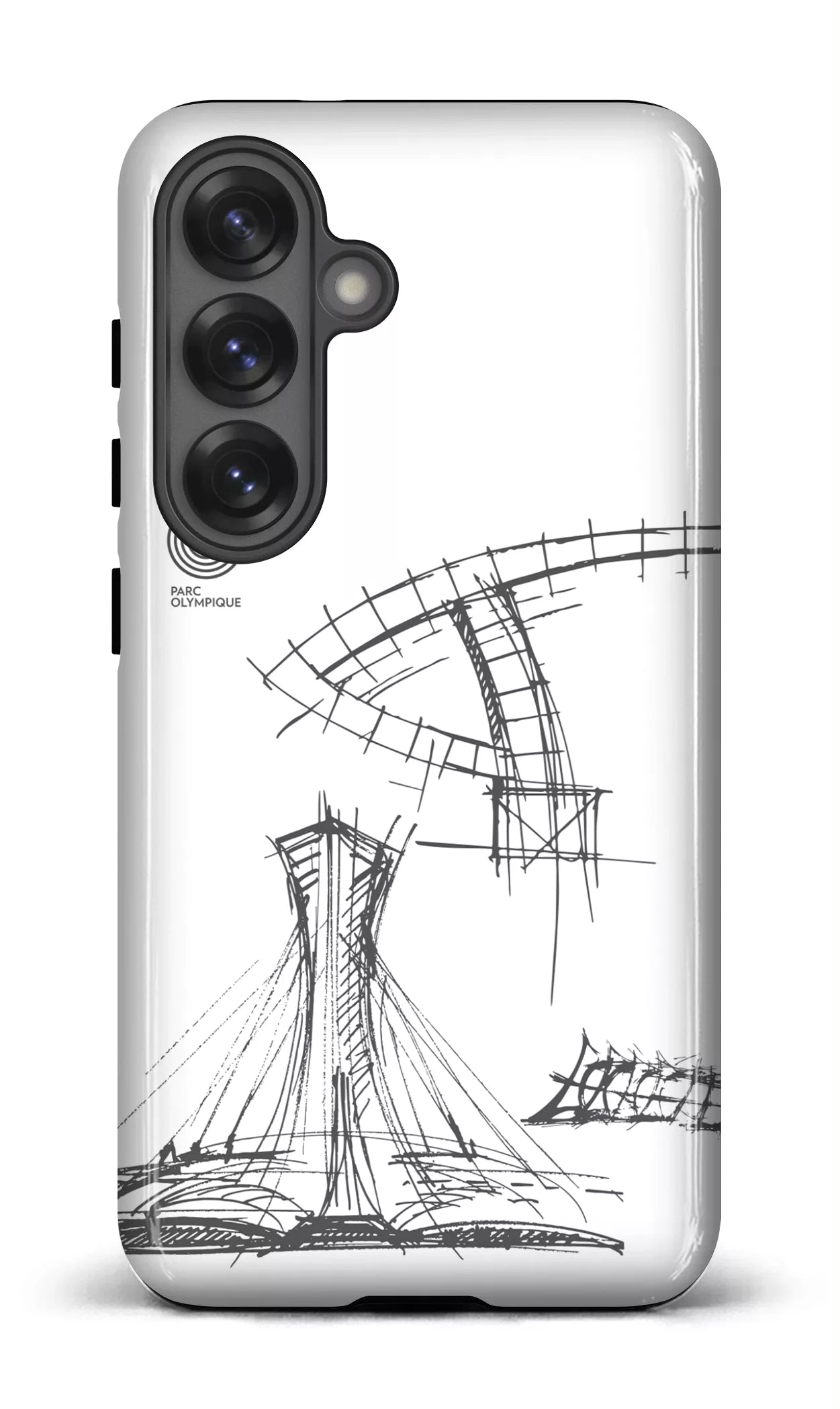 Galaxy S25 Tough (Gloss) Parc Olympique - Croquis Plan Blanc -